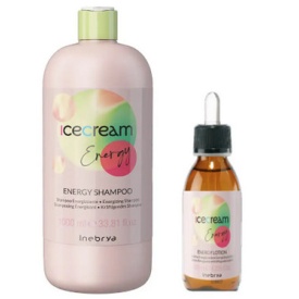 SET TRATAMENT CONTRA CADERII PARULUI- INEBRYA-( SAMPON 1000 ML, LOTIUNE ENERGIZANTA)