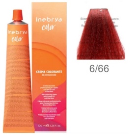 Vopsea inebrya 100 ml - 6/66F DARK BLONDE RED FIRE