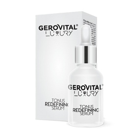Ser pentru Redefinirea Tonusului – Fermitate și Elasticitate pentru Ten Normal și Uscat, Gerovital Luxury, 15 ml - Img 2