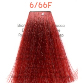 Vopsea inebrya 100 ml - 6/66F DARK BLONDE RED FIRE - Img 2