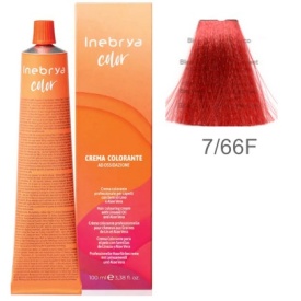 Vopsea inebrya 100 ml -7/66F BLONDE RED FIRE - Img 1