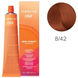 Vopsea inebrya 100 ml - 8/42 ( Blond deschi COGNAC)