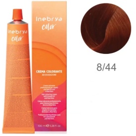 Vopsea inebrya 100 ml - 8/44 (Blond deschis reflex de cupru intens)
