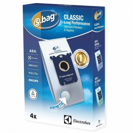 Set 4 saci microfibra S bag E201B Classic Long Performance pentu aspirator Philips PowerGo FC8244