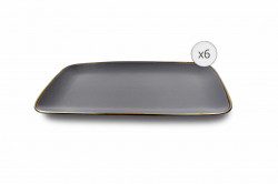 SET 6 PLATOURI CERAMICA 32x20 CM,CALYPSO - Img 1