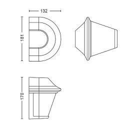 SERRES WALL LANTERN BLACK 1X42W 230V - Img 3