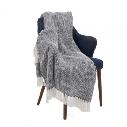 CUVERTURA PLED 200X220 CM ZAG BLACK - Img 1