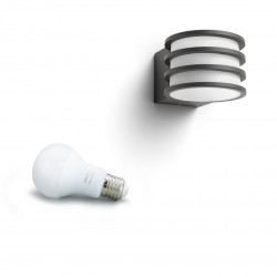 LUCCA HUE WALL LANTERN ANTHRACITE 1X9W - Img 2