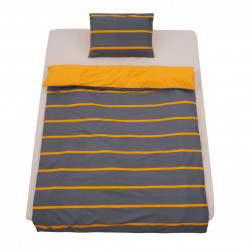SET DE PAT SINGLE BUMBAC GREY/ORANGE - Img 3
