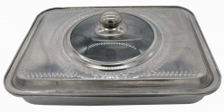 TAVA CUPTOR CU CAPAC, INOX , 39x29x7 CM - Img 3