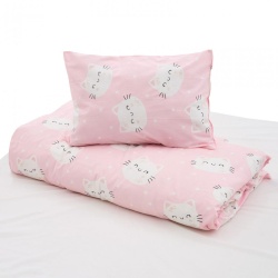 Set de pat single bumbac, 92 gsm, Cat - Img 6