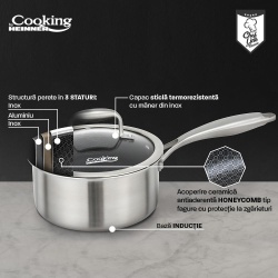 CASEROLA INOX+CAPAC 18X9CM,2L,TITANIUM3 - Img 5