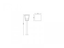 ECONIC HUE WACA EU POST BLACK 1X15W 24V - Img 3