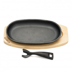 PLATOU SERV FONTA OVAL 24X14CM,BAZA LEMN - Img 2