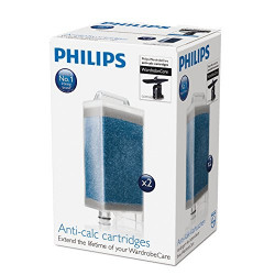 Set de 2 cartuse anticalcar pentru statie de calcat Philips WardrobeCare - Img 2