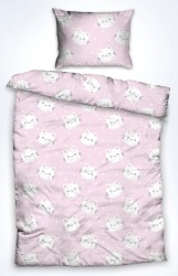 Set de pat single bumbac, 92 gsm, Cat - Img 2