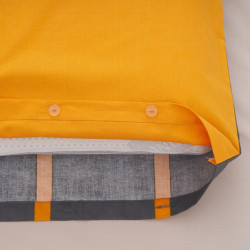 SET DE PAT SINGLE BUMBAC GREY/ORANGE - Img 6