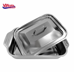 TAVA INOX CU CAPAC 36.5x22x7 CM, ZIRA - Img 3