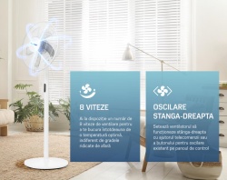 VENTILATOR CU PICIOR HEINNER HMSF-3WH - Img 11