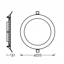 DL SLIM 225MM 22W 3000K 230V WT LEDV - Img 3