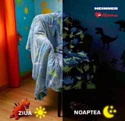 "Patura model fosforescent,Dino,200x220