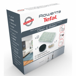 Kit filtre Rowenta ZR005801 1 filtru de spuma 2 mopuri din microfibra 1 cartus anticalcar - Img 2