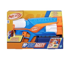 Blaster Nerf N Series Agility, Cu 12 Darturi, Multicolor