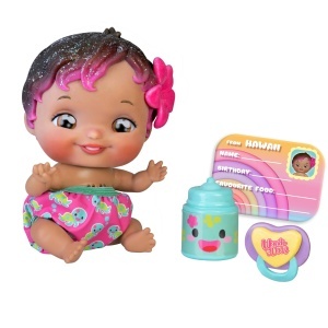 Papusa Bebelus Wandi Doo Hawaiian, Cu Accesorii si Sunete, Multicolor, 20 cm - Img 2