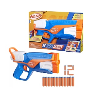 Blaster Nerf N Series Agility, Cu 12 Darturi, Multicolor - Img 3