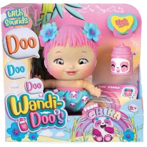 Papusa Bebelus Wandi Doo Asian, Cu Sunete si Accesorii, Multicolor, 20 cm