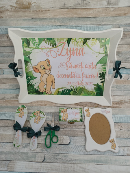 Set mot Set turta 1 an – pachet personalizat – Nala