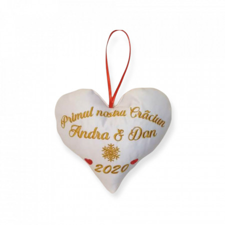Pernita ornament Crăciun -Primul nostru Craciun 