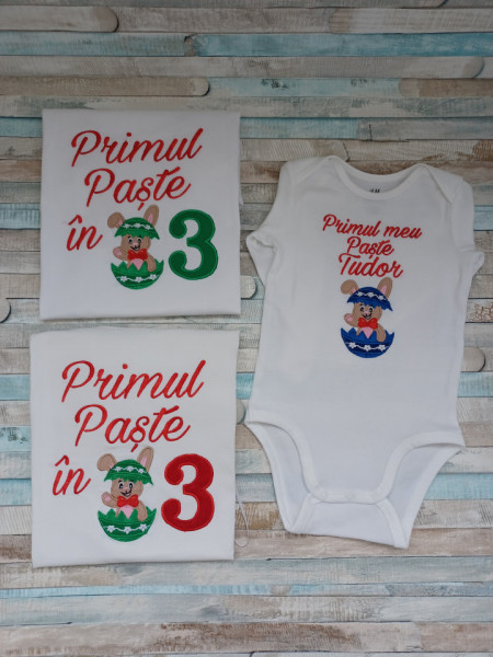 Set tricouri Primul Paste in 3