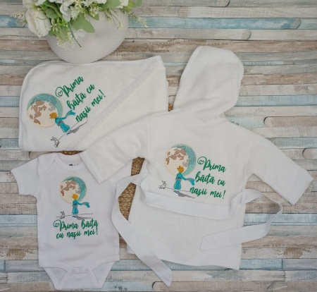 Set pentru baita de mir (baita de a 2 a zi) , Micul Print 3 piese