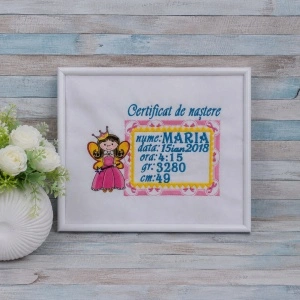 Cadou Nou Nascut Rama -certificat nastere , Zanuta
