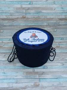 Cutie trusou botez personalizata Bleumarin cu Poza