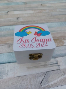 Cutiuta prima suvita personalizata Curcubeu