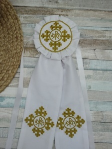 Paterita Crucea Patriarhală brodata integral 55 cm