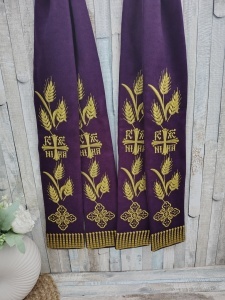Paterite brodate Iisus Hristos si Maica Domnului II mov