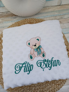Paturica bebe personalizata Ursulet