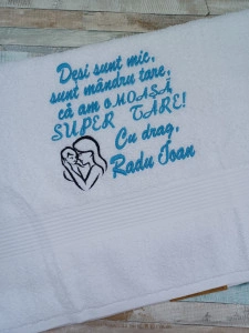 Prosop personalizat Cadou Moasa-baiat  70x140 cm