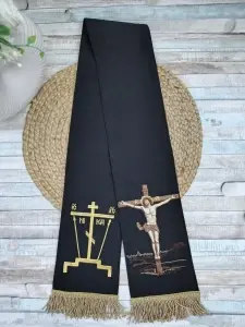 Semn pentru Sfanta Evanghelie 120×13cm Rastignirea Domnului Negru