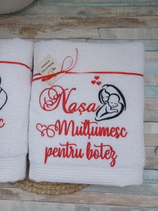 Prosoape brodate cadou nasi de botez