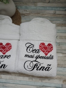 Halate baie personalizate Cadou Fini