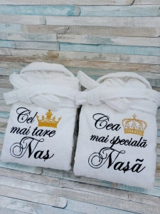 Set halate baie din bumbac personalizate Nasa si Nasu