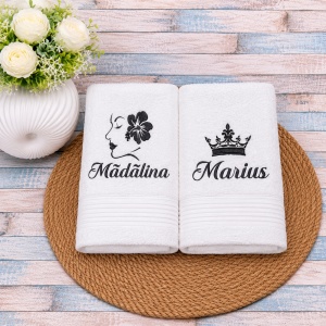 Set prosoape Cadou Madalina si Marius