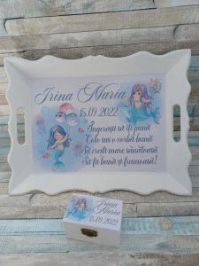 Set Tavita Mot Personalizata Mica Sirena