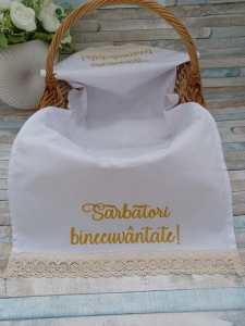 Stergar brodat pentru coșul de Paști-Sărbători 