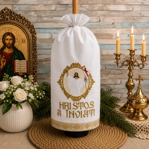 Stergar pentru lumanare Icoana Invierii Domnului 45x45 cm II