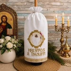 Stergar pentru lumanare Icoana Invierii Domnului 45x45 cm II